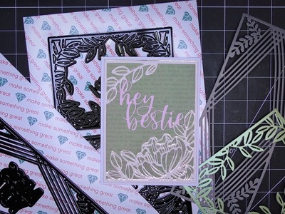 Diamond Press Background Border Dies Review Tutorial! Quick and Pretty Backgrounds!