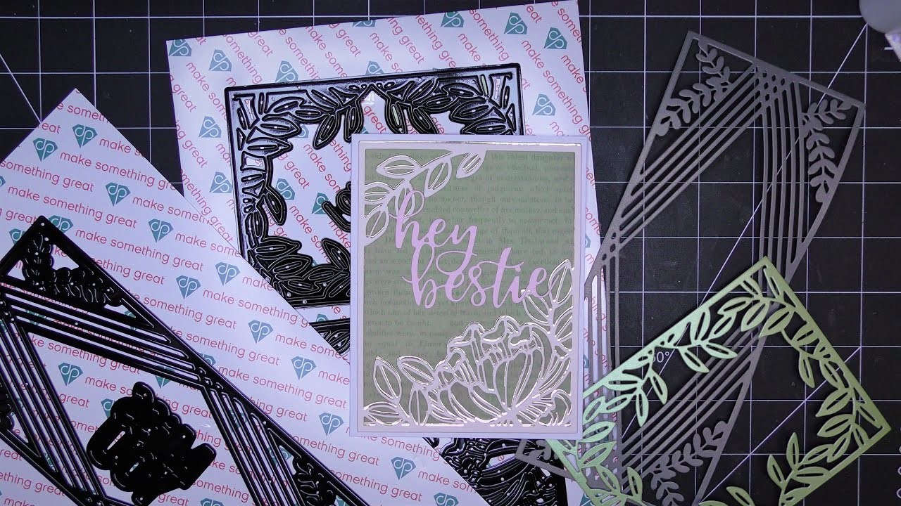 Diamond Press Background Border Dies Review Tutorial! Quick and Pretty Backgrounds!