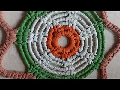 Diy  door mats making at home from patchwork ,used cable.doormat design