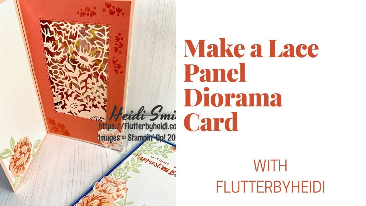 Fun Fold #218 How to make a Diorama Fun Fold with Lace Panel with Stampin Up Two Tone Floral