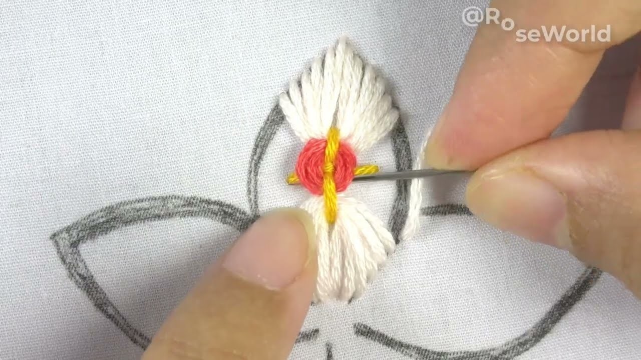 Hand Embroidery Spider Wheel based 4 layer colourful design with easy following tutorial