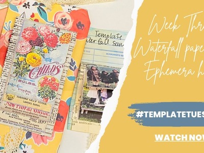 How to build a Waterfall paper sack Ephemera holder #templatetuesday #buildyourstash