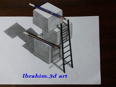 How to draw 3D cubes on paper | optical illusion drawing