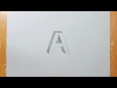 How to Draw 3D Letter A || very easy