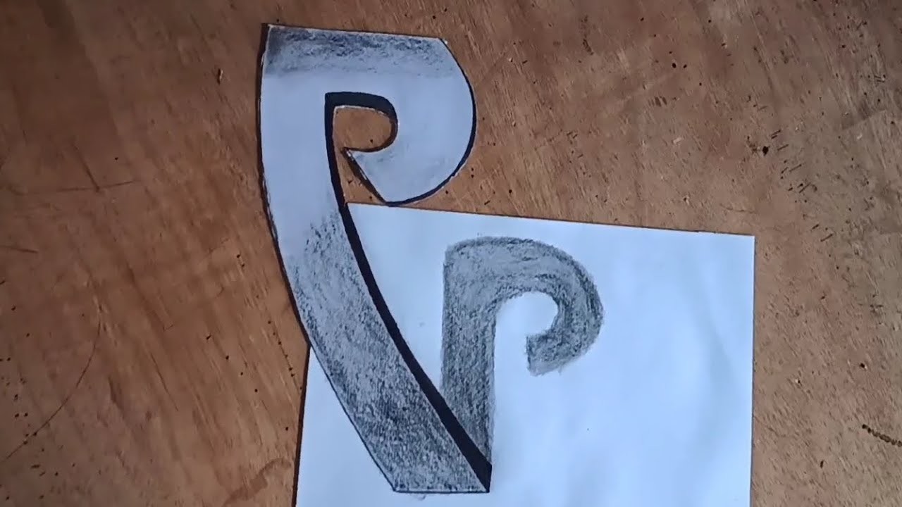 How to draw art on paper Q letter !! 3d drawing. drawing with Pencil. 3d Q