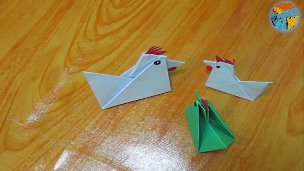 How to Make 3D origami hen | paper folding art | #origami #origamitutorial #papercraft #papertoys