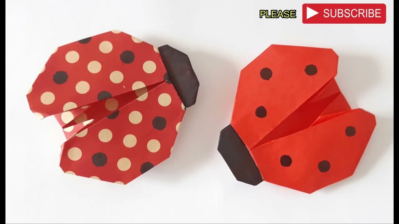 How to Make 3D origami ladybug | paper folding art | #origami #origamitutorial #paperart #papertoys