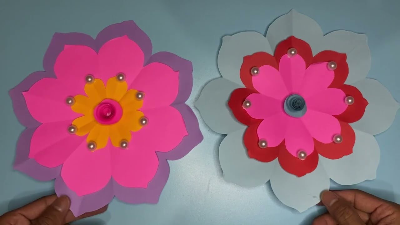 How to make 3d paper flower out of paper