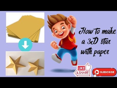 How to make a 3D star with paper || Very easy make star || Very nice 3D star ||