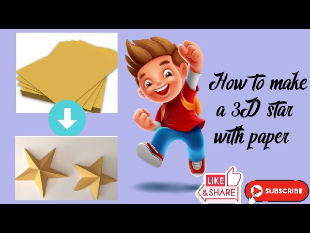 How to make a 3D star with paper || Very easy make star || Very nice 3D star ||