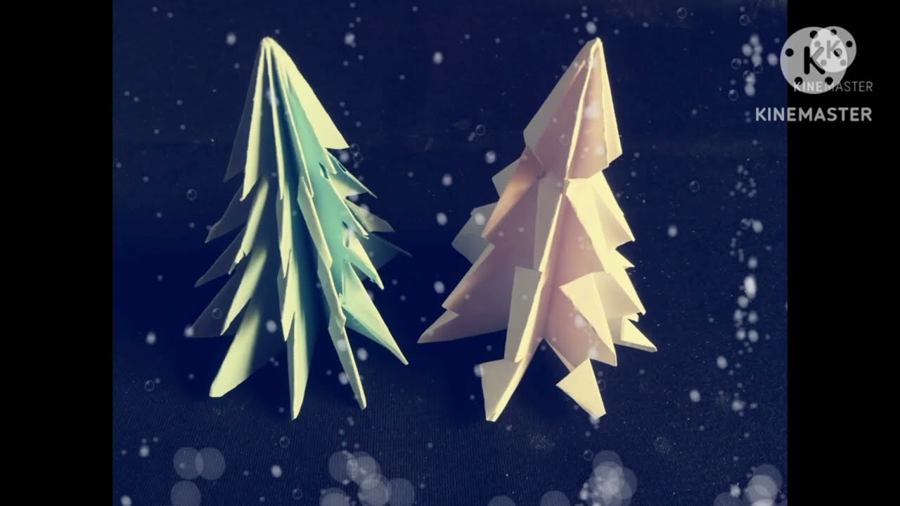 How to make a paper cutting Christmas tree.3D paper Christmas tree ????