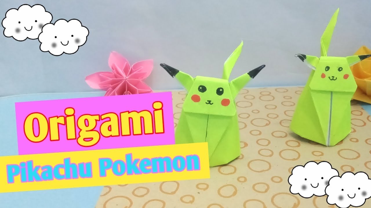 HOW TO MAKE A PAPER ORIGAMI PIKACHU || DIY ORIGAMI PIKACHU POKEMON