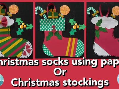 How to make easy paper Christmas socks.Christmas socks decoration.Christmas crafts & ornaments