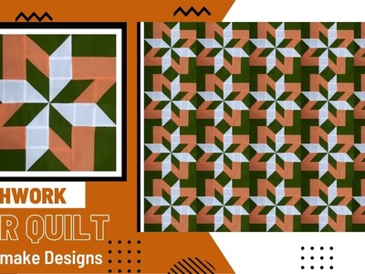 How To Make Patchwork Star Quilt Block | Cushion Cover Design | Faliya ki Design | #patchwork