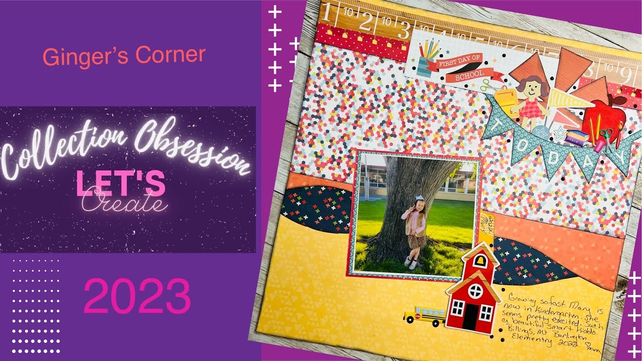 Kiwi Lane Kit Club | Collections Obsession JANUARY Layout 2 | Scrapbooking Layout