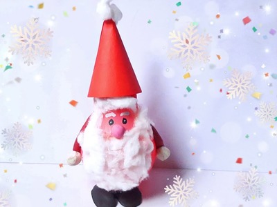 Mini Santa Claus Made With Light Bulbs