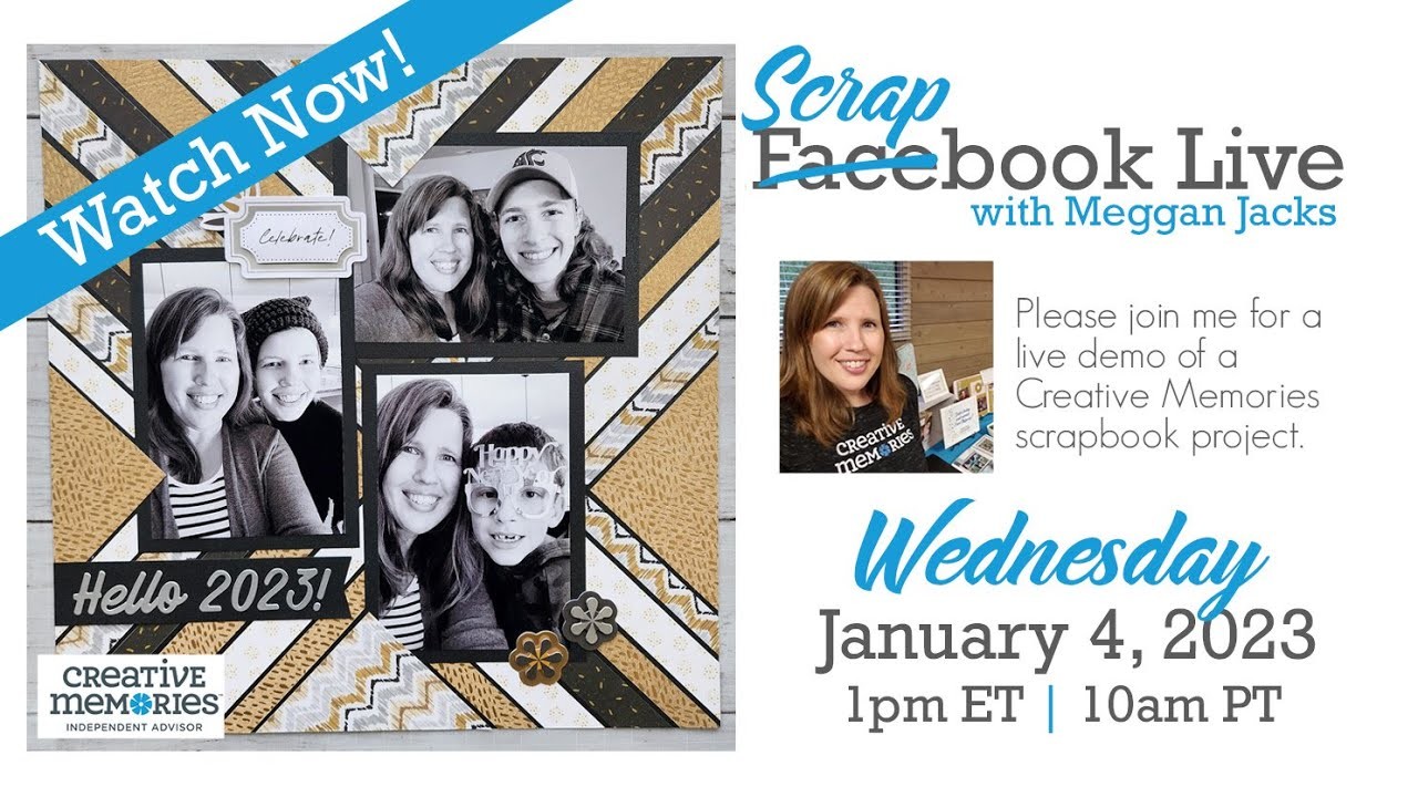 New Year's Scrapbook Layout with Silver & Gold from Creative Memories