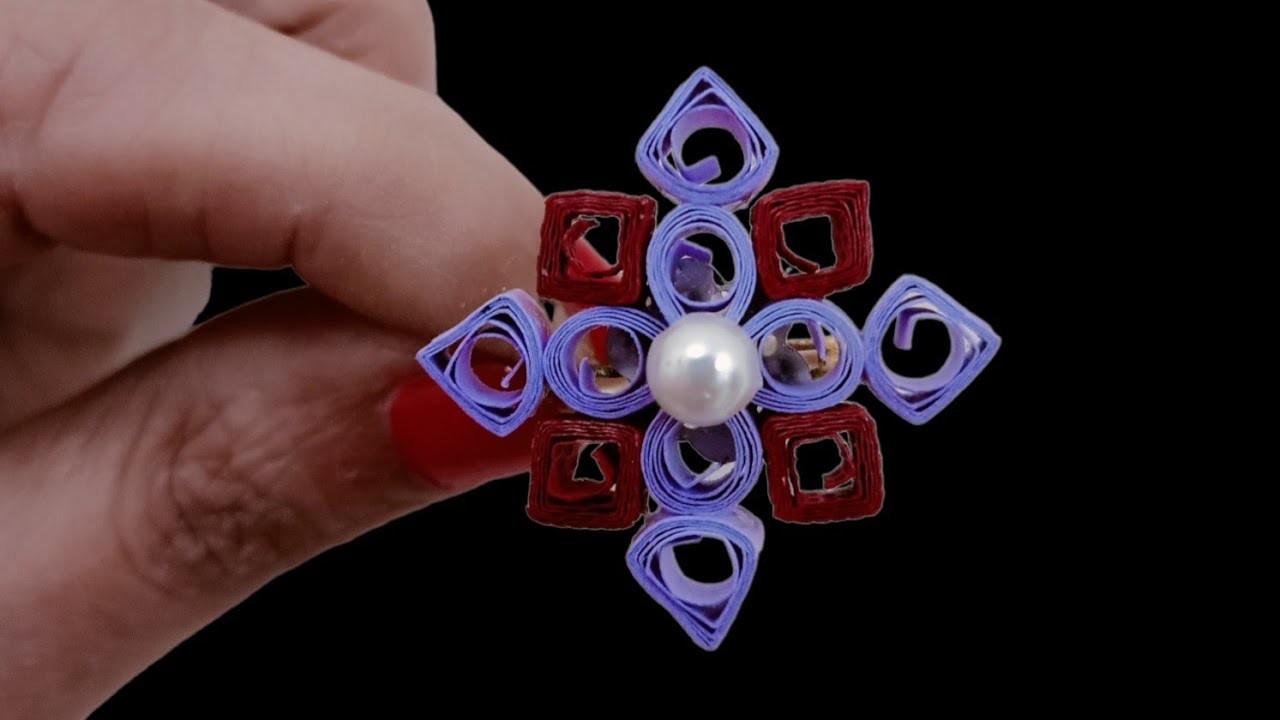 Trendy Quilling Ring. how to make quilling ring for beginners