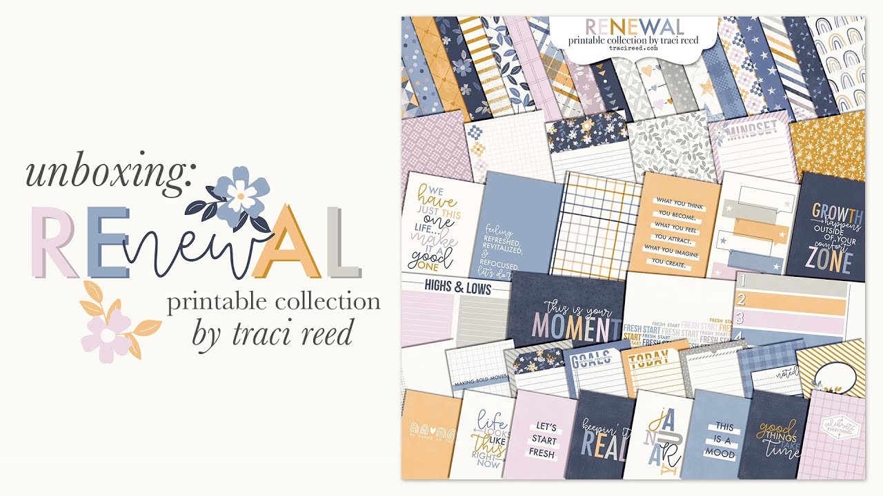 Unboxing My New "Renewal" Digital:Printable Scrapbooking Collection!