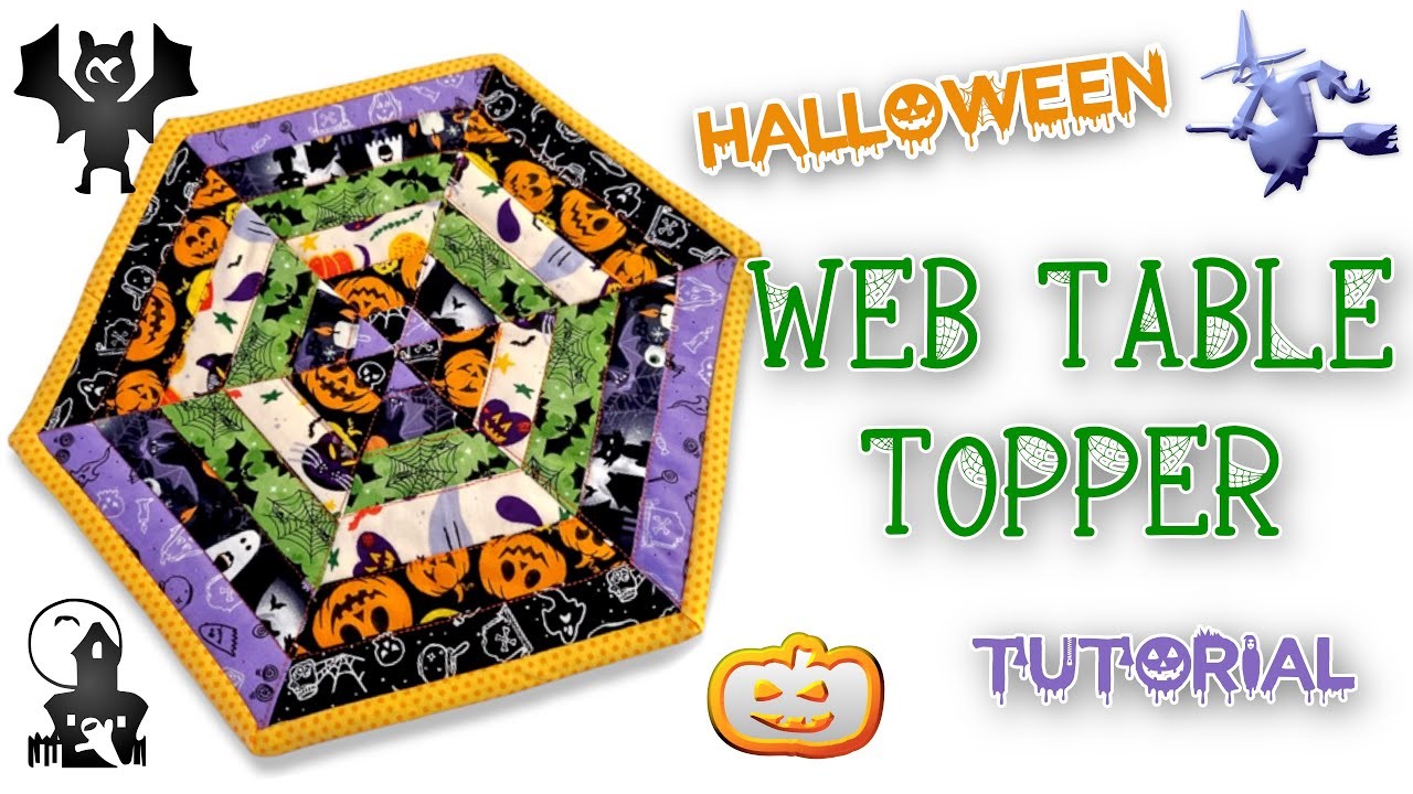 Web Table Topper Patchwork Tutorial. Halloween Placemat