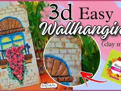 3d Hanging Garden Decor ideas Rs. under 50.???????? | Mouldit decor ideas| Clay mural || @BirdyCraftyMiss