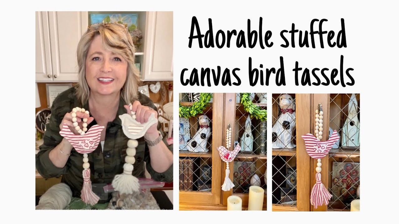 Adorable stuffed canvas bird tassels | Magnolia Design Co