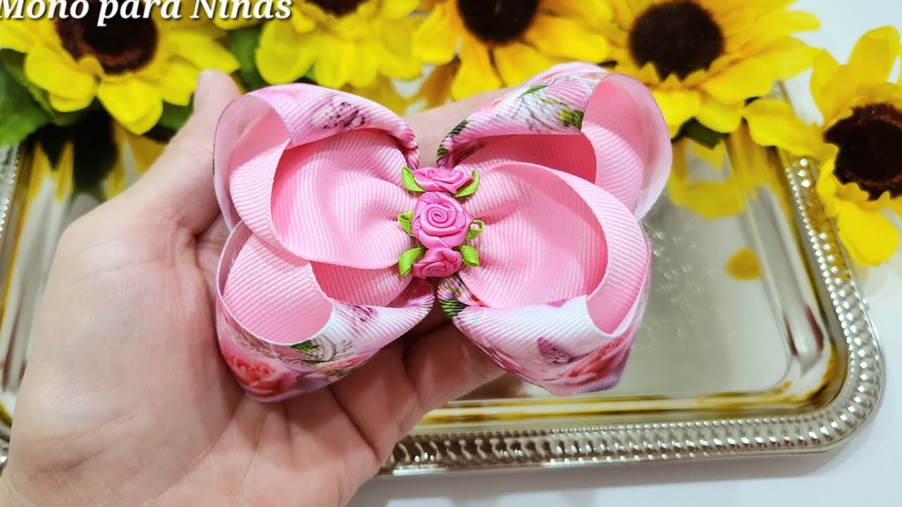 Amazing and simple Hair Bow is perfect for Girls | Hermoso y sencillo Moño para Niñas