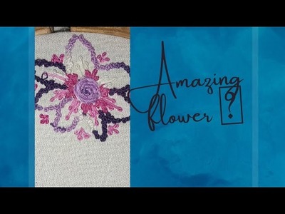 Amazing hand embroidery flower design||french knot and lazy dazy