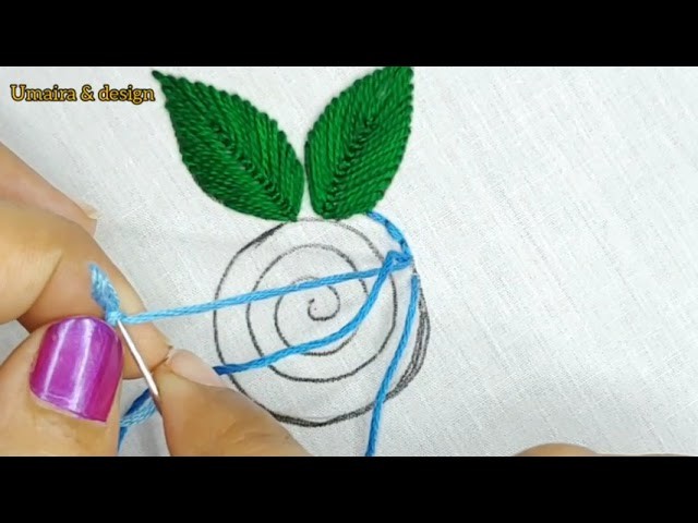 Amazing Hand Embroidery flower design trick|kadhai design|bullion