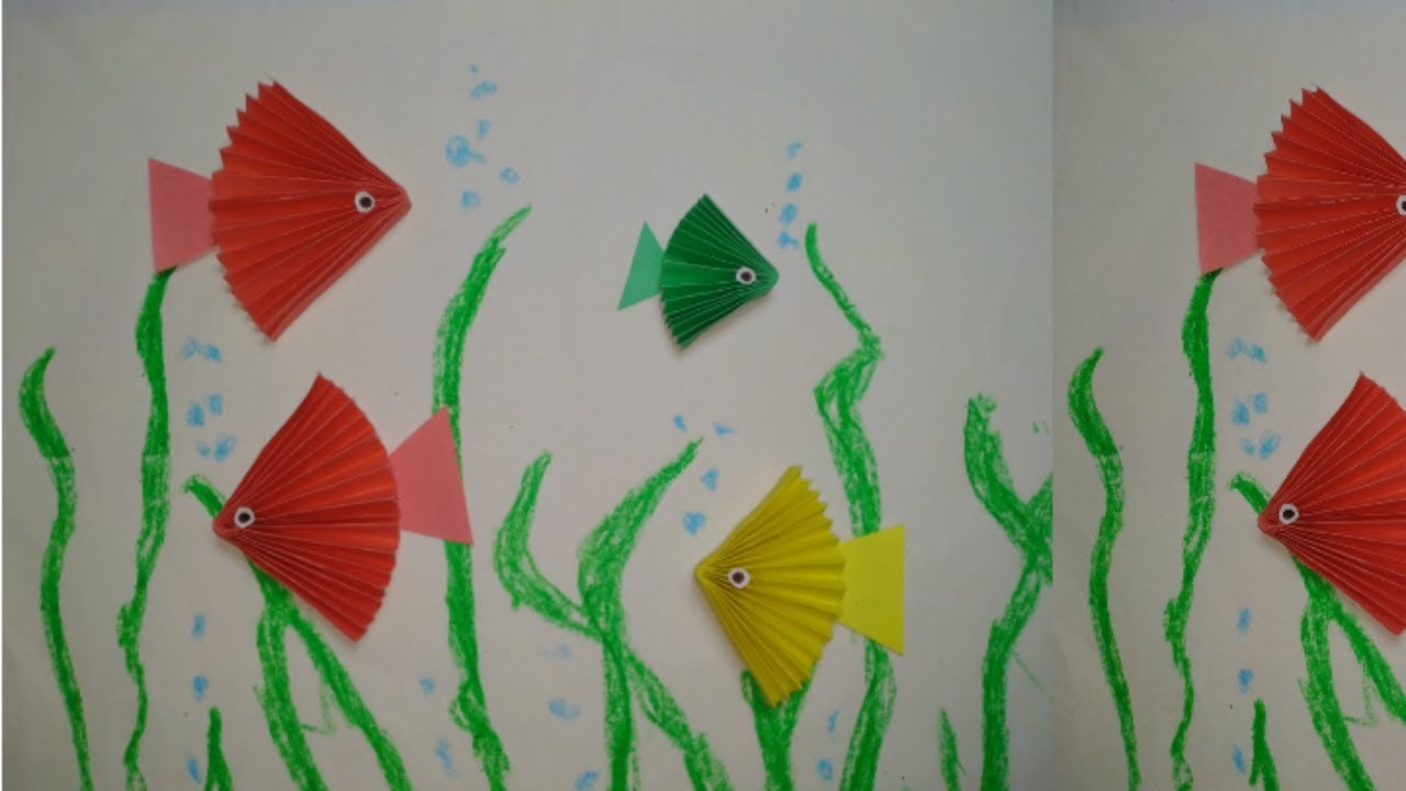 Cara membuat ikan dari kertas origami. sazim art ???? craft