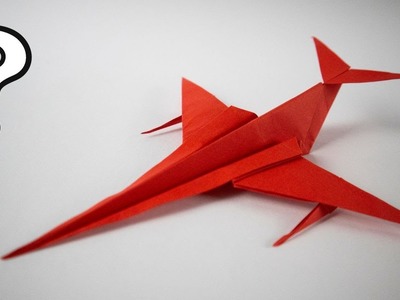 Como hacer un avión de papel caza de combate | JET Fighter  ????