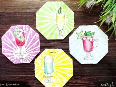 DIY Coasters - Funky Cocktails