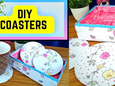 DIY Easy Coasters| How To Make Coasters| Cardboard Coaster Holder| Tea Coasters| Aliva Creations V62
