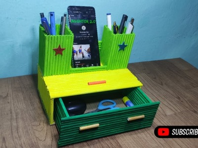 DIY - Making Desktop Organizer with Paper | Pen Holder Organizer |Paer Crafts