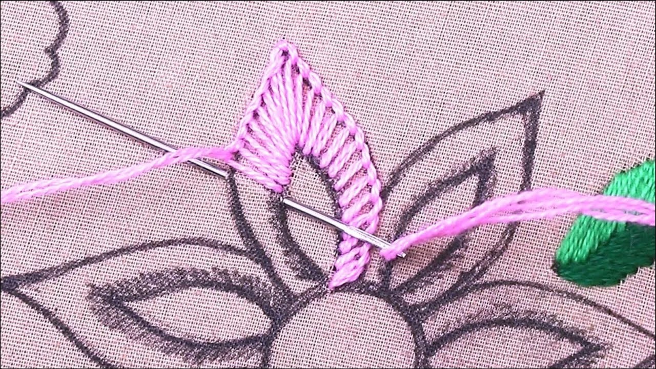 Easy but creative Needle Point Art ModernFlower Embroidery Pattern made with Simple  stitch designs