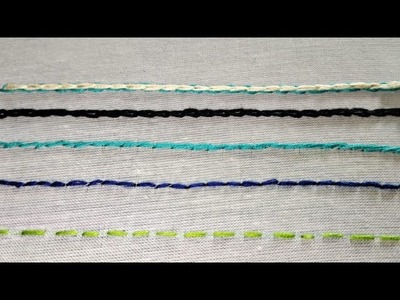Easy hand embroidery Basics-1.5 simple stitches ????.Mounikasimhavlogs