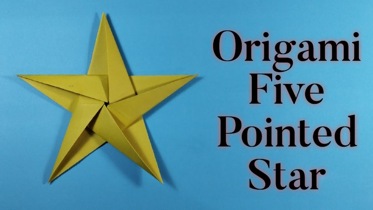 Folding a Five Pointed Star - Origami Five Pointed Star step-by-step