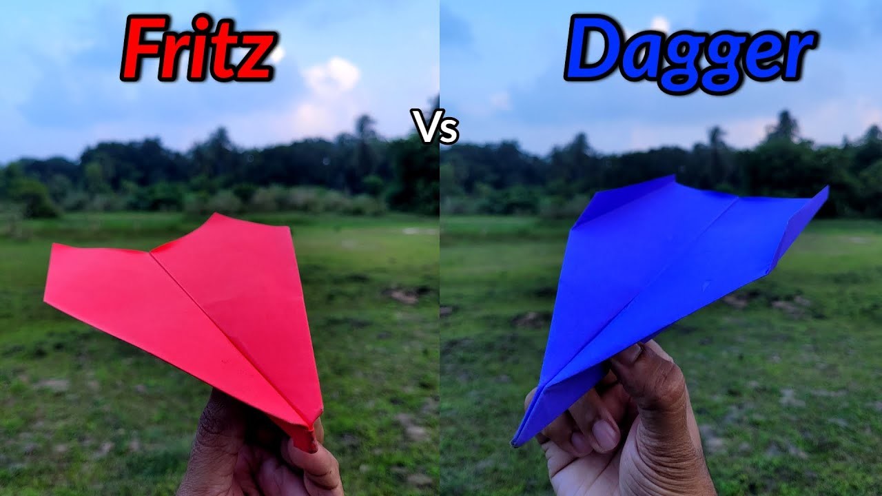 Fritz vs Dagger Paper Planes Flying Comparison and Making