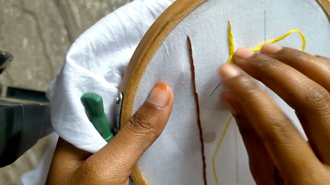 Hand Embroidery basic class 38 in Tamil for beginners step by step Braid Stitch @bommusworld