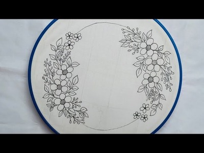 Hand embroidery - Beautiful round floral embroidery design.pattern stitches | Embroidery Queen