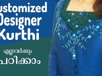 Hand Embroidery Customized Kurthi Designing||Latest and Trendy Design || Jaicys Creative Designs