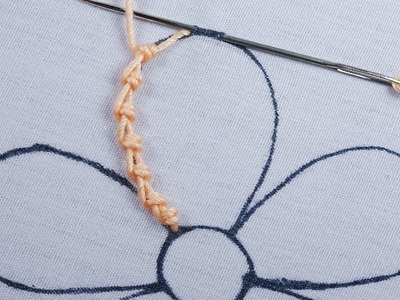 Hand Embroidery elegant needle art gorgeous floral design with easy tutorial for beginners