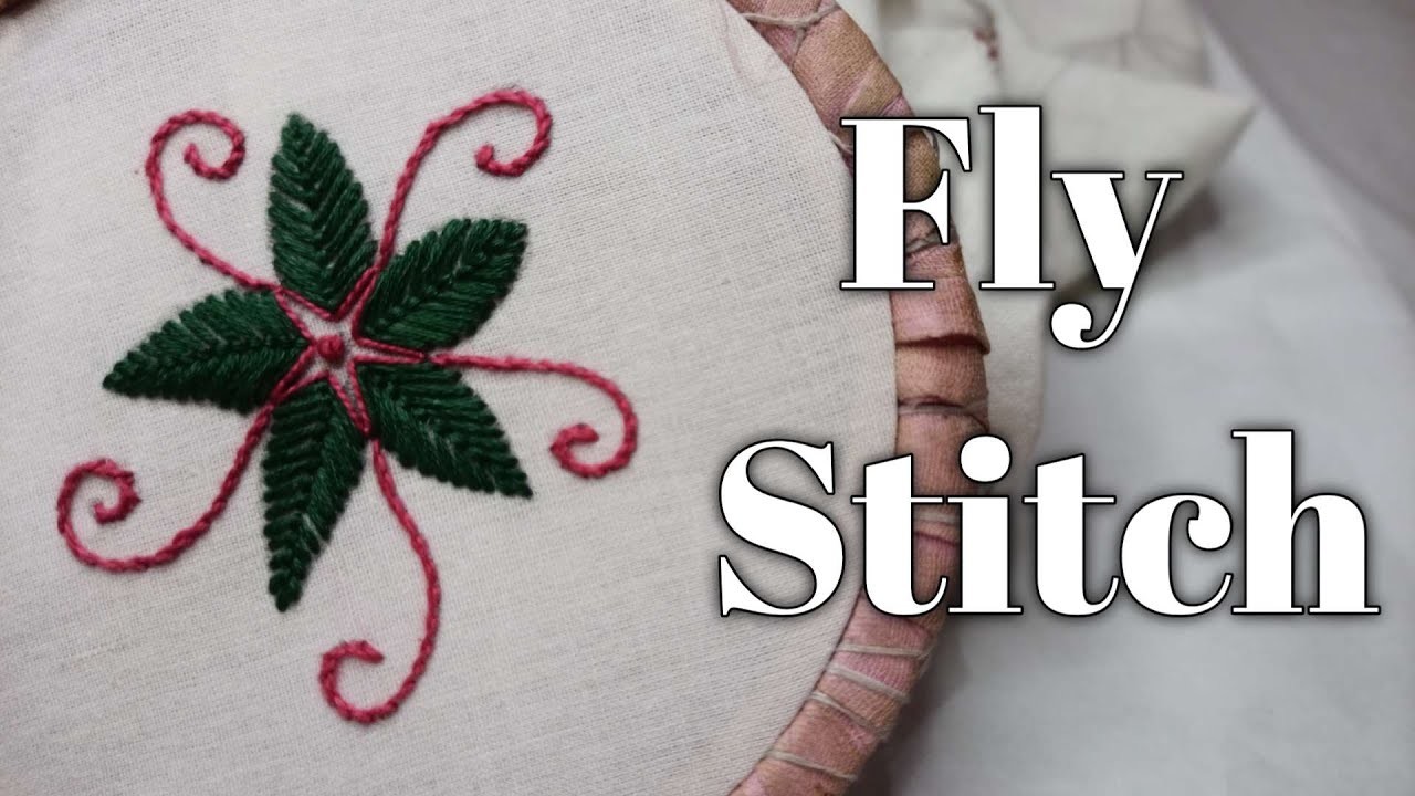 Hand Embroidery Fly Stitch - Fatima Meerza Embroidery #embroidery #aesthetic @diystitching