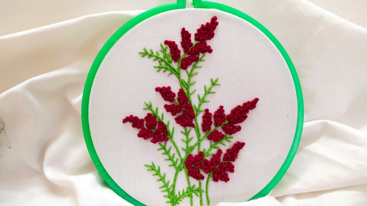 Hand Embroidery For Beginners #Simple  Hand Embroidery #French Knot Flowers# Stunning Flower Designs