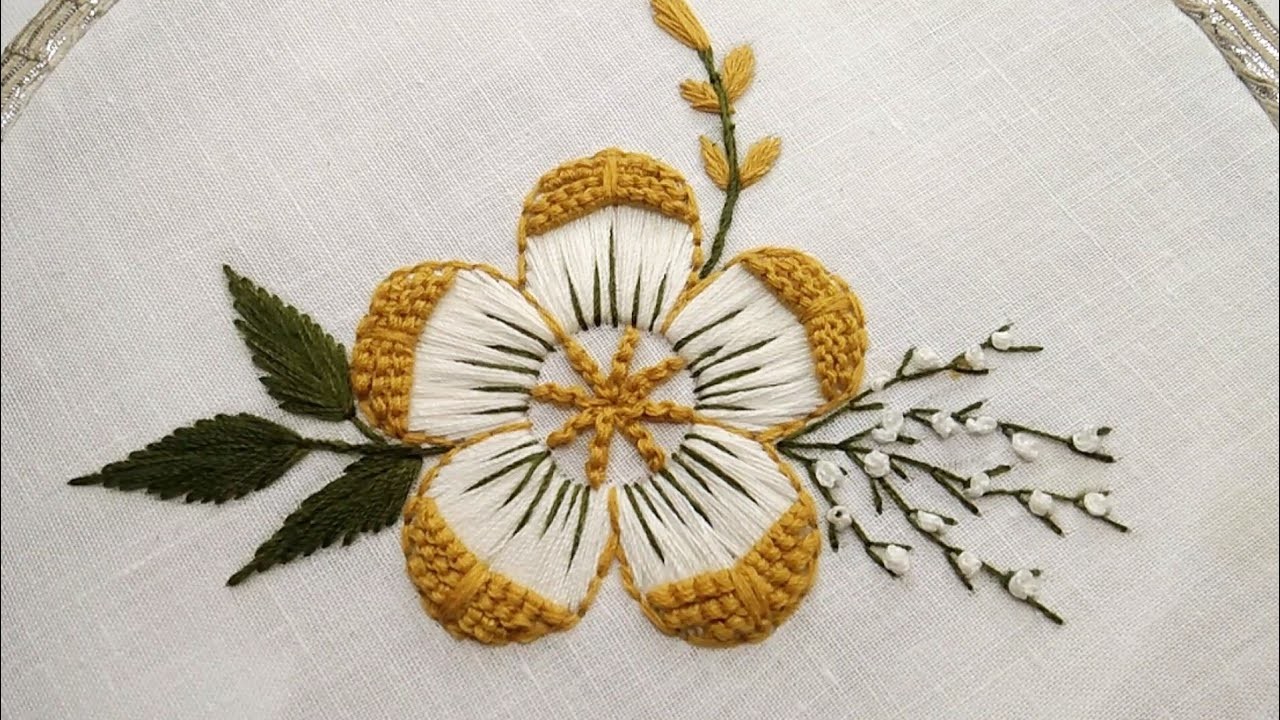 Hand Embroidery Simple Flower Designs | Flower Embroidery design for Beginner