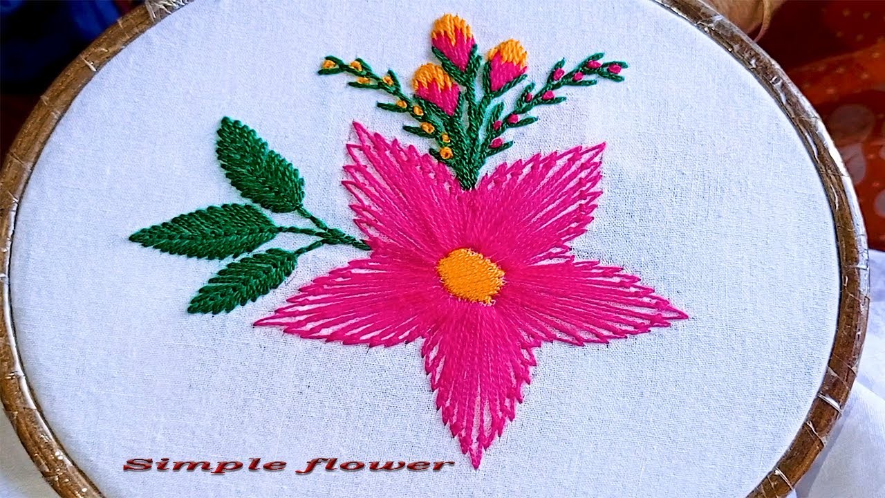 Hand embroidery simple flower embroidery design ????????????