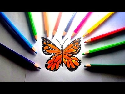 How to draw a butterfly।। Step by step।। Drawing tutorial