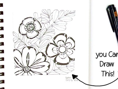 How to Draw Easy Flower Doodles and Leaves