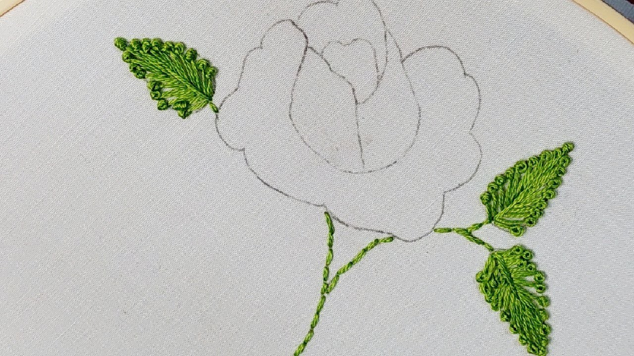 How to embroider flowers. Flower embroidery Palestrina stitch