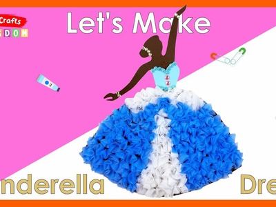 How To Make  3D Cinderella Dress Craft | Super Easy Kids Craft | by Arts and Crafts kingdom